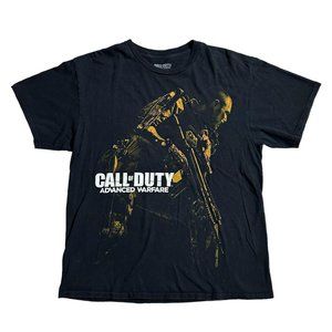 2014 Call Of Duty Advanced Warfare Video Game Promo Black Graphic T-Shirt Size L